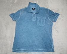 Rock Republic Acid Wash Polo Shirt Men XL Blue
