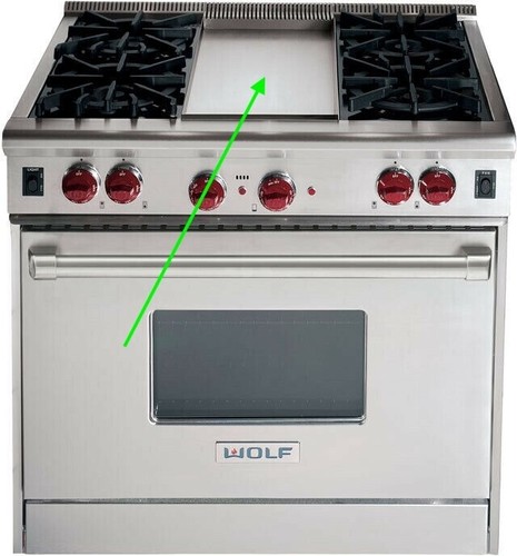 Wolf Rt36 Wolf R RT GR/CB Griddle + Plancha Sparker | 45 Inch Range + Cooktops ...