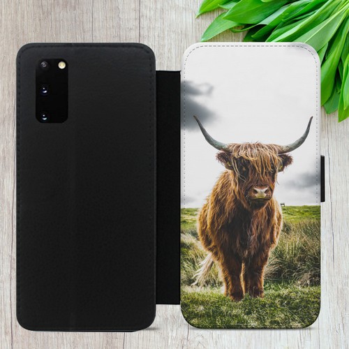 HIGHLAND COW FLIP CASE FOR IPHONE SAMSUNG GOOGLE SCOTTISH MOO WALLET PHONE COVER - Picture 4 of 15