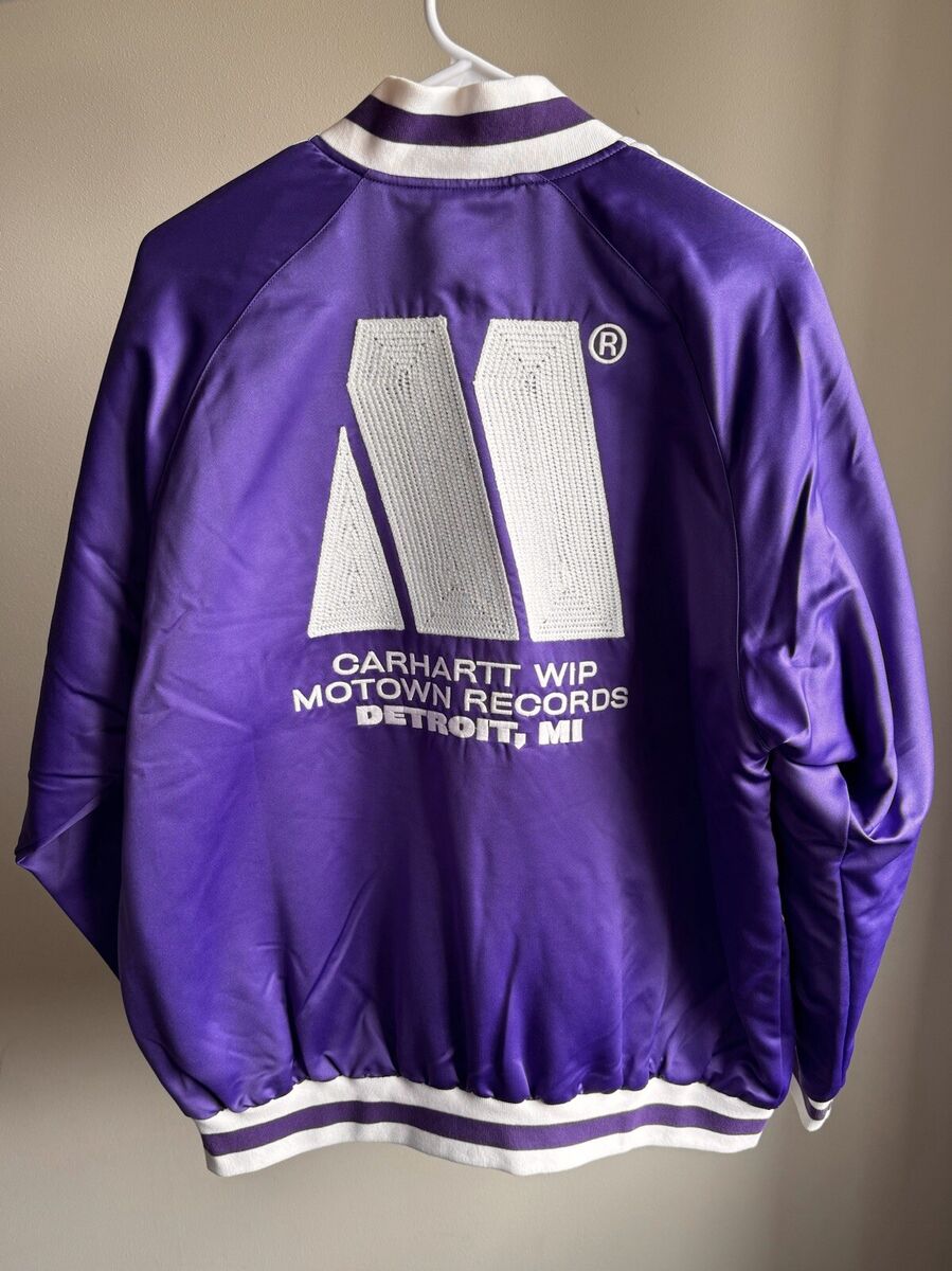 Carhartt WIP x Motown Varsity Jacket - Purple Satin Size L Carhartt WIP x Motown Varsity Jacket - Purple Satin Size L