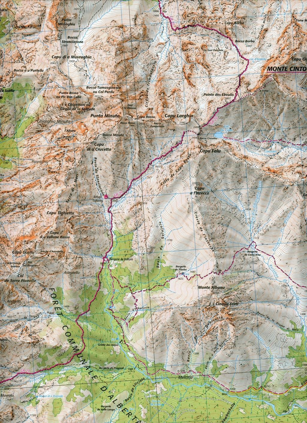 Thumbnail - Corte Monte Cinto Parc Naturel Régional De Corse 1 : 25 000