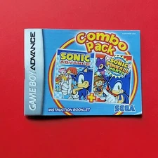 Sonic Advance Pinball Party Game Boy Advance Nintendo GBA Manual Only No Game