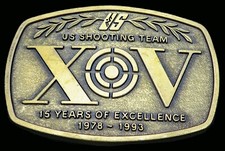 United States Shooting Team Olympic Sports Vintage Belt Buckle