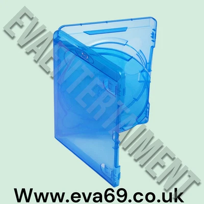 2 x Amaray Blu ray 3 Way Case 14mm Spine for holding 3disc Brand New P&P Free