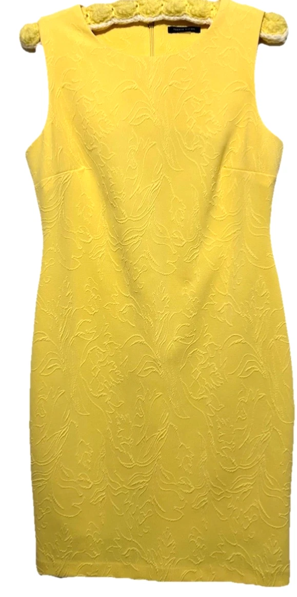 tommy hilfiger yellow lace dress Yellow Lace Dress Tommy Hilfiger Size 10