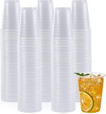 Lilymicky 500 Pack 5 oz Clear Plastic Cups, 500 Count (Pack of 1), 