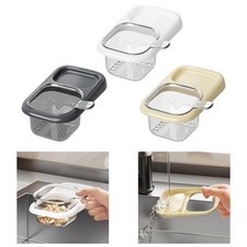 Suction Cup Sink Drain Basket Sink Corner Rack for Leftovers Bathroom Fruits