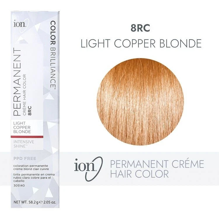 Brilliance Permanent Creme Hair Color In 8rc Light Copper Bl