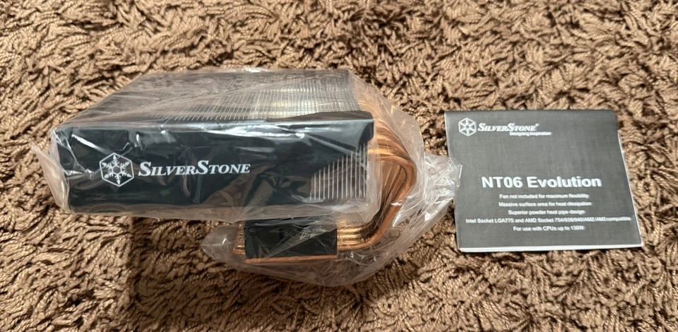 SilverStone NT06-E CPU Cooler Copper Aluminum Compact Design Grade A SN10480679 - Image 4 of 4