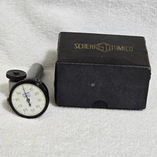 Vintage Scherr Tumico Dial Depth Indicator Gauge .001" with Original Box