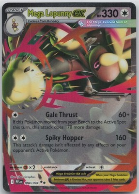 Mega Lopunny ex - Double Rare ME02: Phantasmal Flames 084/094 NM