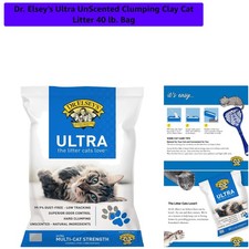 40 lb Ultra Clumping Cat Litter - 100 Bentonite Clay for Clean  Easy Scooping