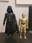 Vintage 1978 Kenner Star Wars 12 inch Darth Vader and C3P0 large action figures