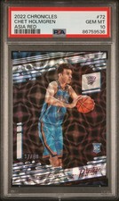 2022 PANINI CHRONICLES ASIA RED #72 CHET HOLMGREN 37/48 PSA 10