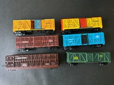 HO Scale Rail Cattle Cars LOT of 6 Various Brands Complete Combined Shipping L01