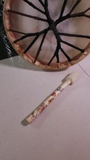 Drumbeater Bee artwork, shamanic drumstick, skin or vegan drum, healing drums ,