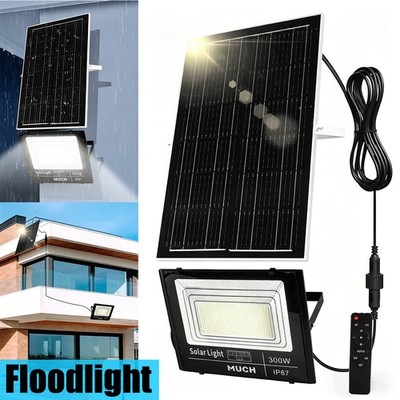 Outdoor LED Solar Flood Light Security Spotlight Super Large Yard Street Lamp