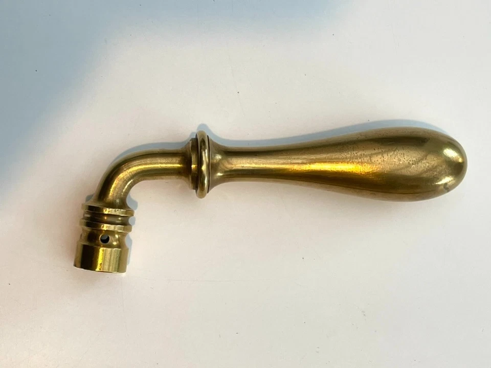 Paire poignee de porte bequille en laiton massif carré de 7 mm - Photo 2/4