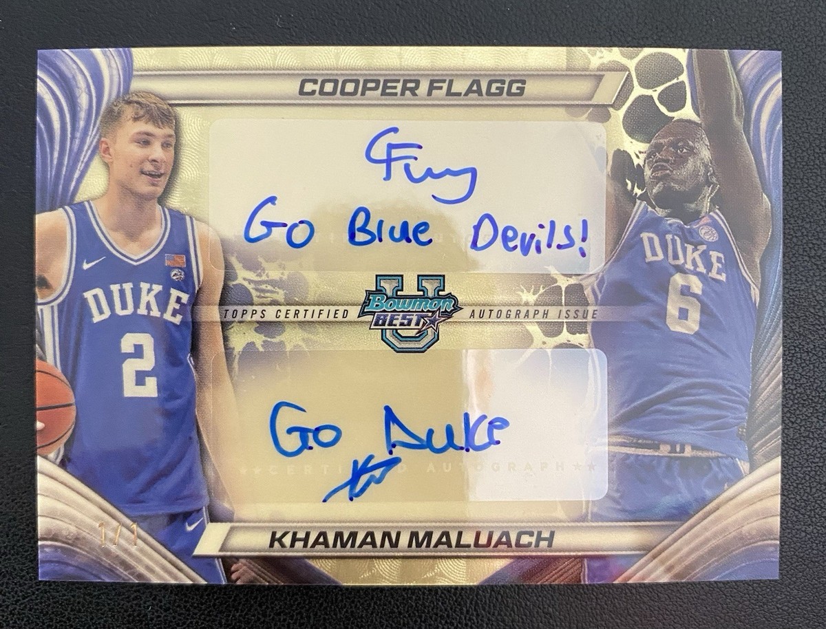 Cooper Flagg & Khaman Maluach Gold Dual Auto 1/1 Superfractor 24