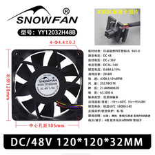 1 Pc. New YY12032H48B PWM Cooling Fan 12032 DC48V 0.70A 12CM 4Pin