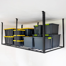 4 X 8 Overhead Garage Storage Rack, Ceiling Shelf Overhead Organization, Heavy D