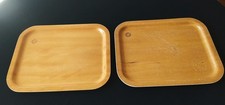 2 PLATEAU DE SERVICE EN BOIS "PLATEX PARIS" DU PAQUEBOT "FRANCE" MONOGRAMMES CGT