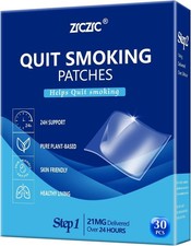 Quit Smoking Nicotine Patches, 30 Patches, 21mg Step 1 Stop Smoking Aids Patches