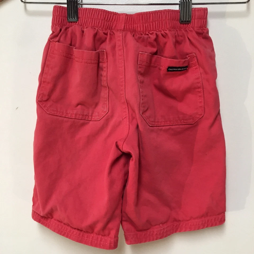 Calvin Klein Jeans Niño 5 Pantalones Cortos Rojo Pull On Caqui 100% Algodón Informal Colorido Foto 2 de 4