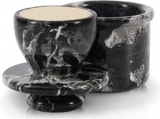 Marble Butter Keeper with Lid 4.25" Container, kitchen d&eacute;cor, Crock and Dishes