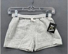 Art Class Girls Fleece Shorts Size Small NEW Gray Fold Over Drawstring