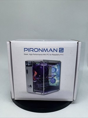 Pironman 5 NVMe M.2 SSD PCIe Mini PC Case for Raspberry Pi 5 Hailo-8L AI NEW INS