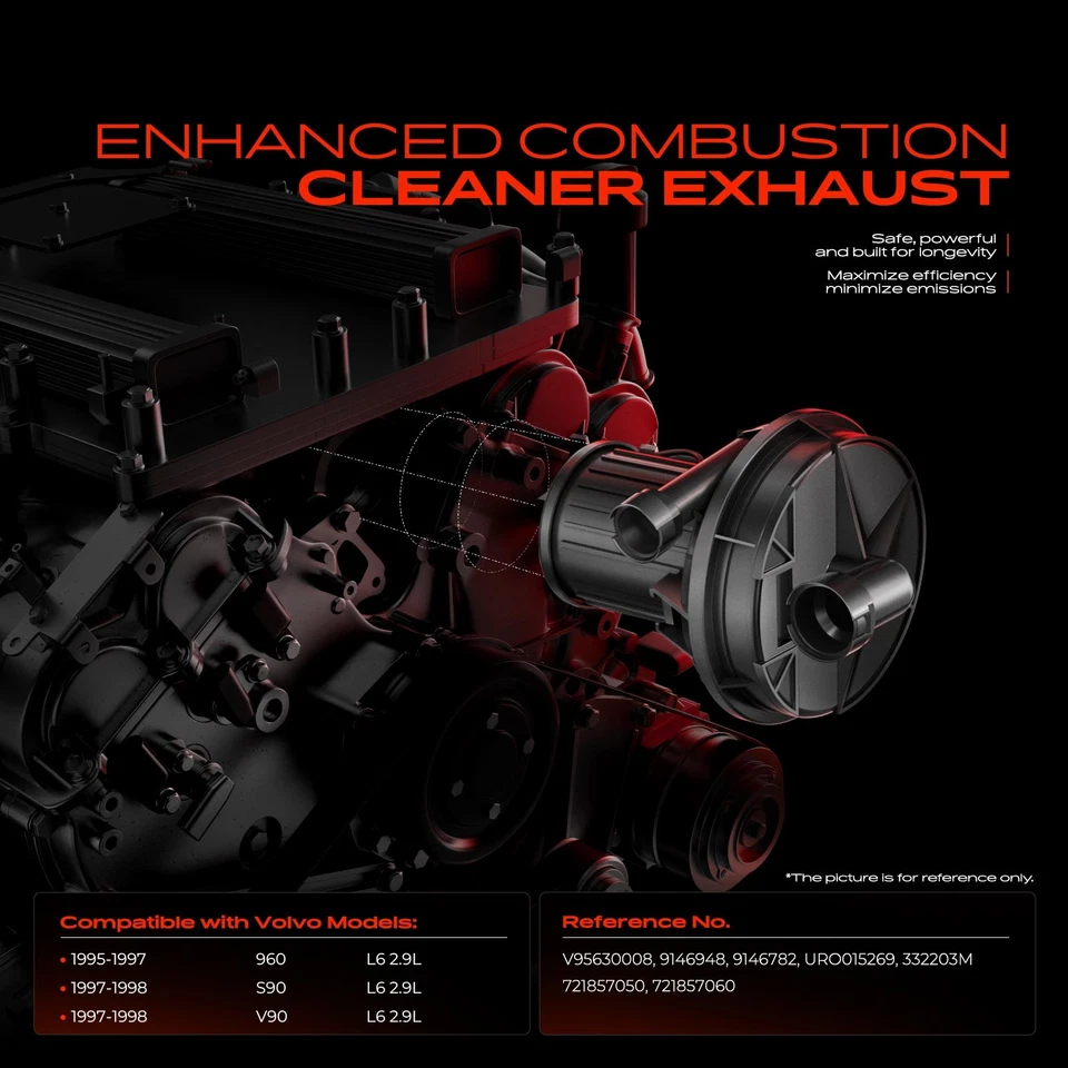 Bomba de injeção de ar secundária para Volvo 960 1995-1997 S90 V90 1997-1998 L6 2.9L - Imagem 2 de 4