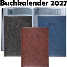Buchkalender 2027 DIN A5 Terminplaner Hardcov...