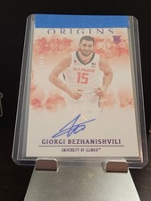 2021 Panini Chronicles Origins Giorgi Bezhanishvili Auto 25/49 Draft Picks RC
