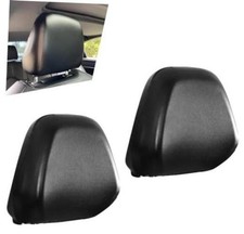 Car Seat Headrest Cover, Full Wrap-Around Car Head Rest 2 PCS Black M
