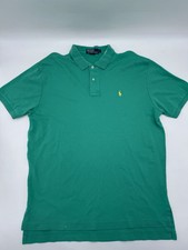 Polo By Ralph Lauren Vintage Mens Collared Short Sleeve Green Polo Shirt L