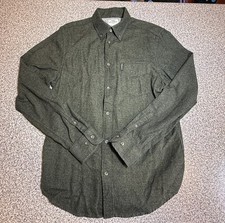 Ben Sherman The Original Men s Shirt M Green 100 Cotton Button Up Long Sleeve