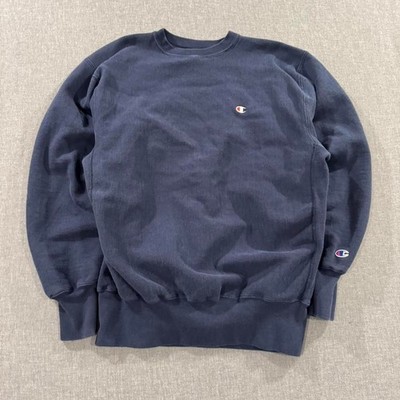 Vintage 90s Champion Reverse Weave Sweatshirt Blank Logo Blue Mens Xl