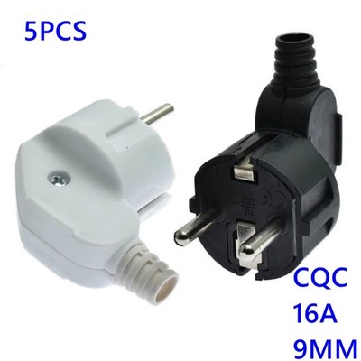 5Pcs EU Plug Adapter 16A Male Replacement Outlets Rewireable Euro Connector