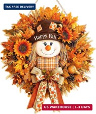 Fall Decorations for Home Wooden Fall Decor Scarecrow Door Wreath for Front Door