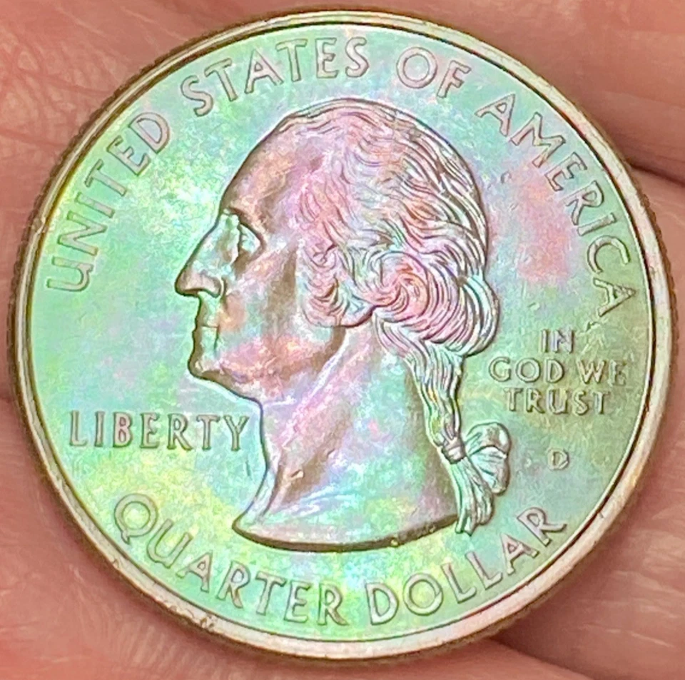 1999-D Pennsylvania State Quarter Beautiful Lustrous Rainbow Toned Coin  #52 - Image 2 of 4