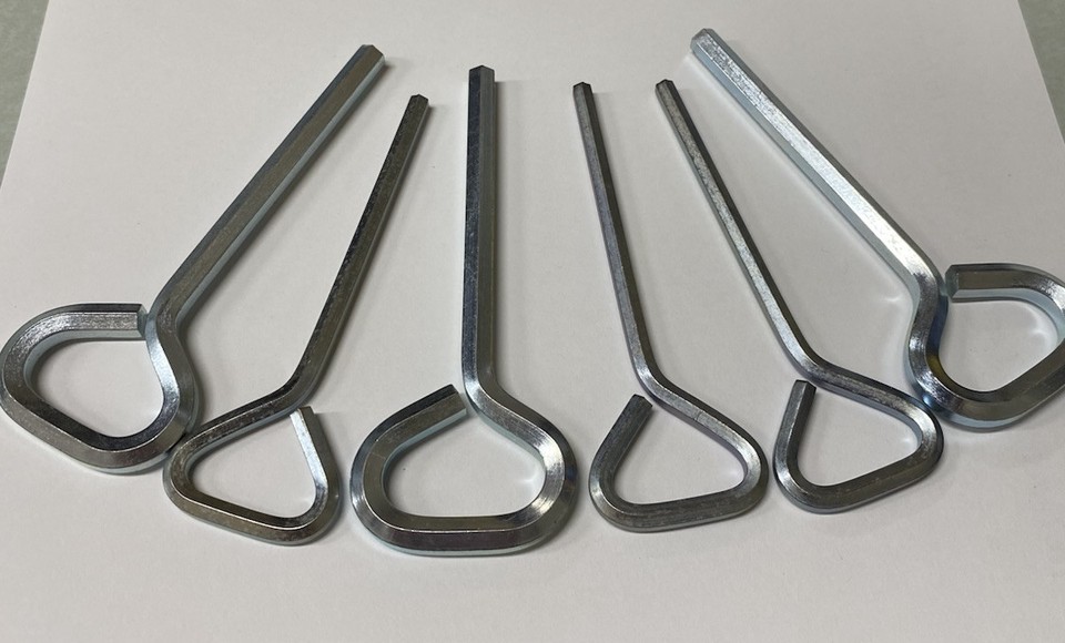 6 Pcs 7/32 Inch Allen Wrench Keychain Standard Hex Dogging Key W/ Full ...