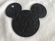 Disney Mickey Mouse Silicone Trivet Hot Plate Mat Black Kitchen I Am Mickey
