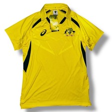 NWT Official Asics Australia Cricket Yellow ODI Shirt Women s XL 2021/22