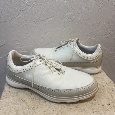 Adidas MC80 Spikeless Golf Shoes White Beige Gray Mens Size 12 JH6145