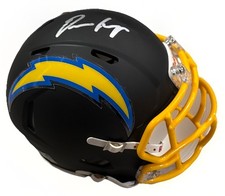 OMARION HAMPTON signed LOS ANGELES CHARGERS mini football helmet BECKETT BS22789