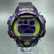 Casio Baby-G BG-1005M Watch Women 40mm Purple Green Alarm Chrono Round New Batt