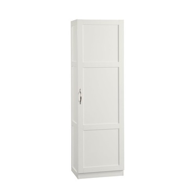 Storage Cabinet 17.99 L x 13.94 W 60.0 H White Adjustable Shelves Sauder Tall