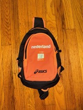 Asics The Netherlands Olympic Team Supporter Orange Cross Body Bag - Multiprint