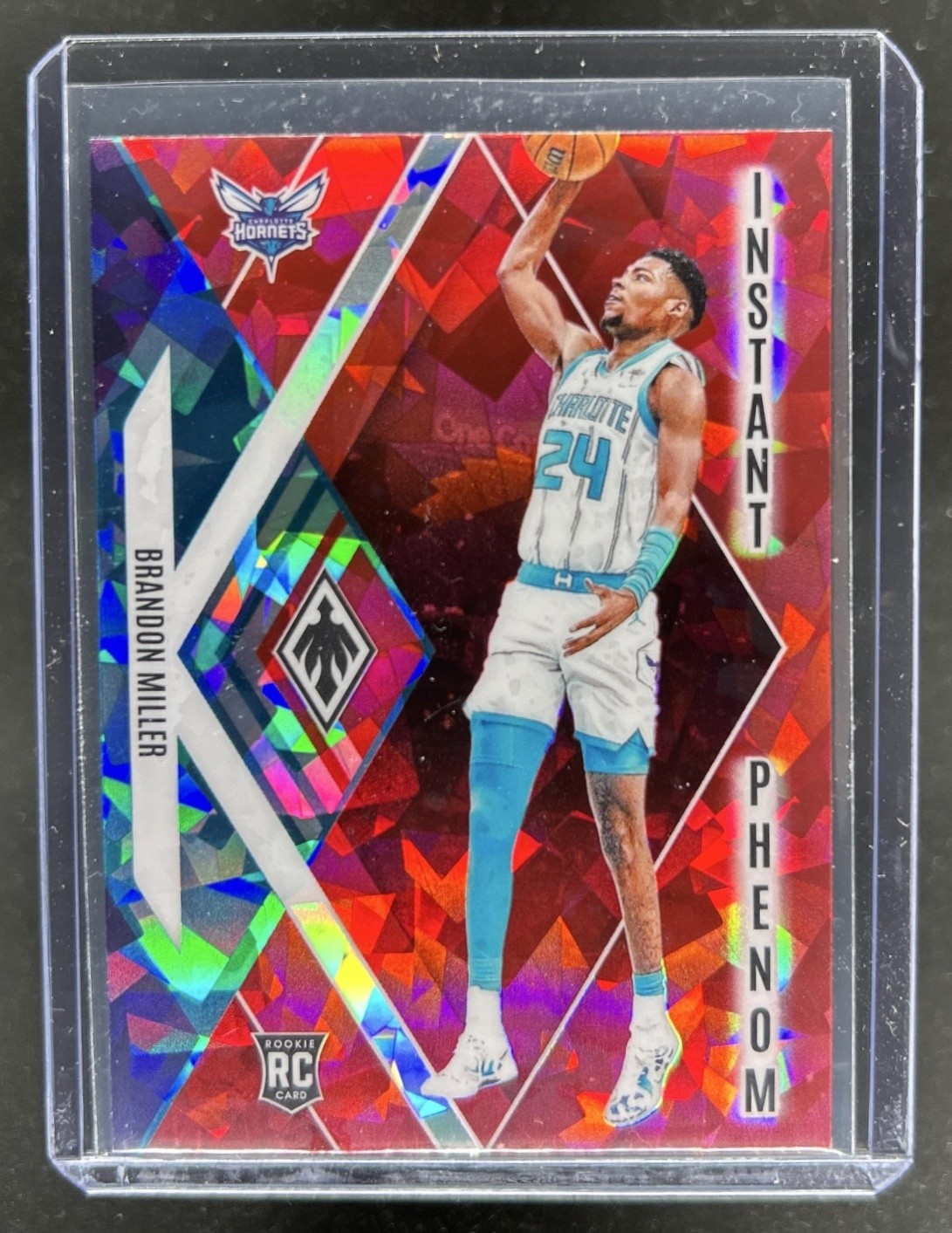 2023-24 Panini Phoenix Brandon Miller Instant Phenom RC Red Ice #24 Hornets